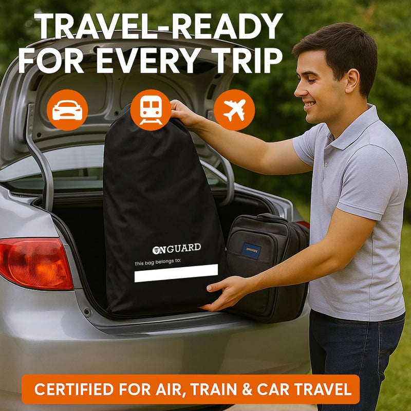 ONGUARD Waterproof Single and Double Stroller Bag for Airplane - Travel Stroller Cover for Air Travel and Storage - Gate Check Bag Backpack- Baby Airplane Essentials - Black - Image 4